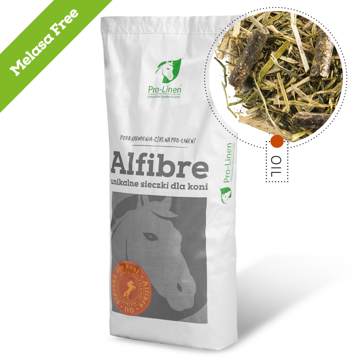 Pro-Linen® Alfibre Oil MELASA FREE™ 15 kg - kaloryczna, smakowicie pachnąca sieczka bez melasy
