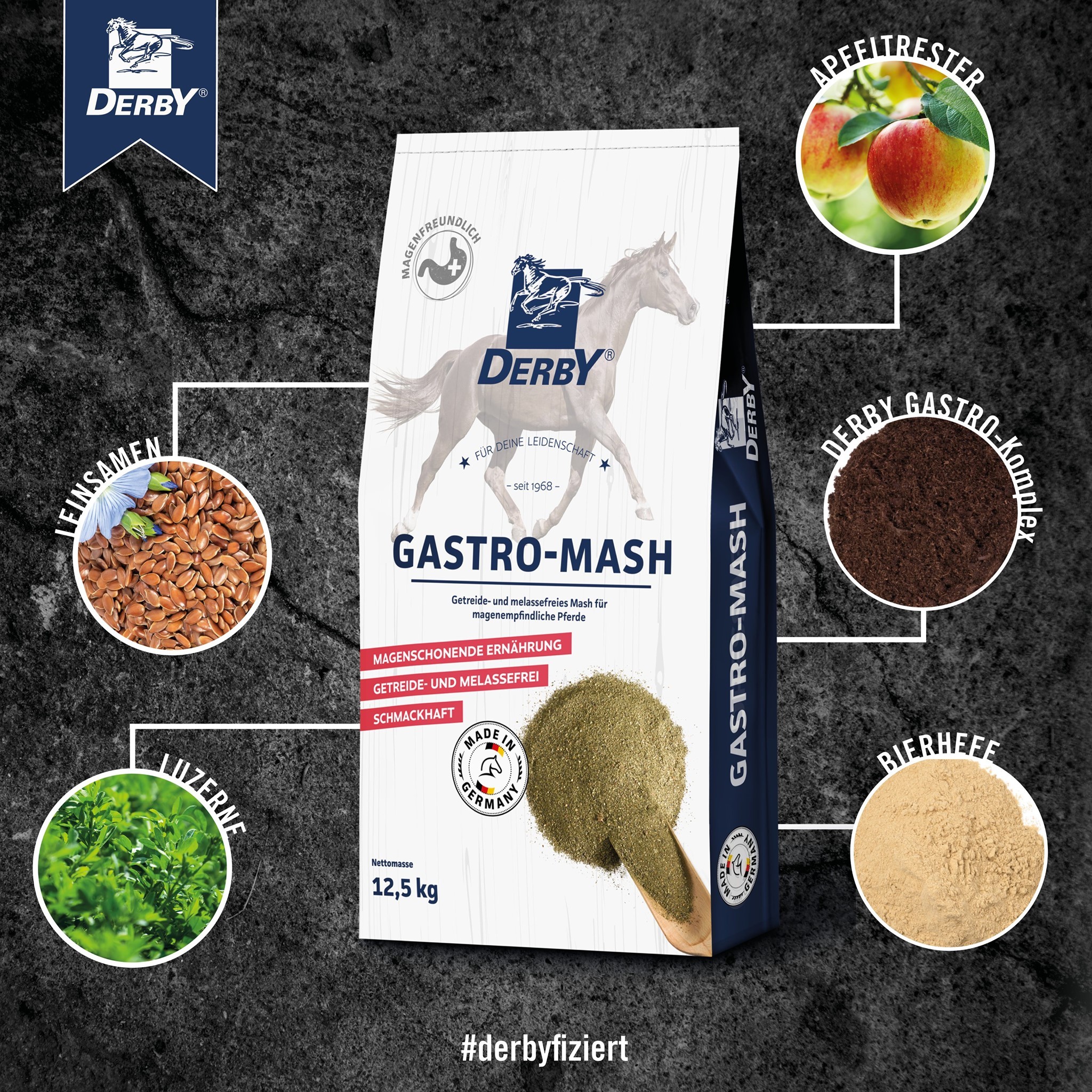 Derby Gastro-Mash - 12.5 kg | Bezzbożowy mesz dla koni wrzodowych