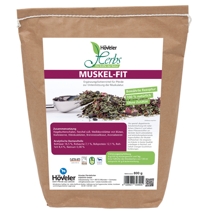 Höveler Herbs Muskel-Fit - 800g | Zioła wspierające funkcjonalność mięśni