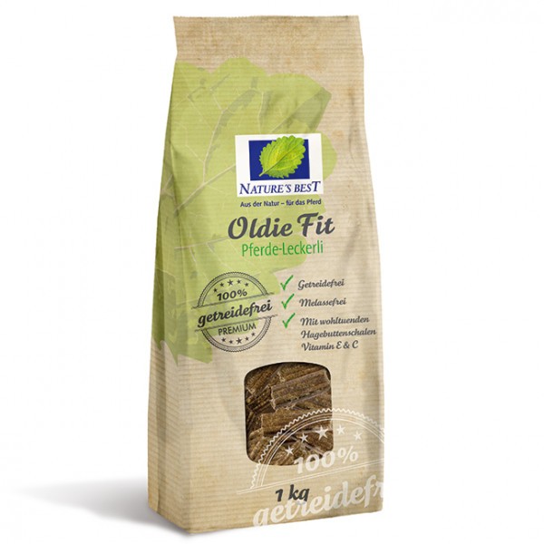 Nature's Best Oldie Fit - 1 kg | Smaczki dla starszych koni