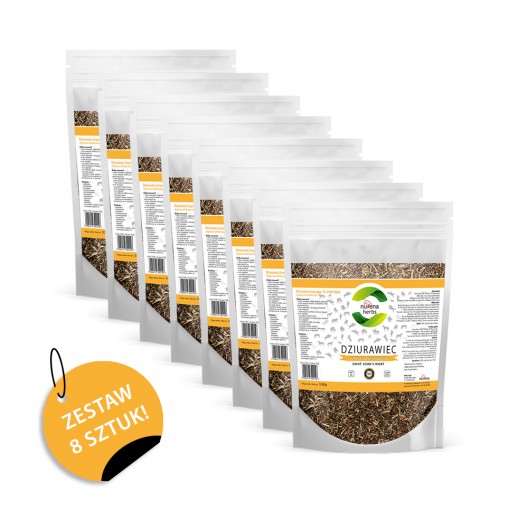 NuVena Herbs Zestaw 8 x 1 kg - Dziurawiec zwyczajny (Hypericum perforatum)