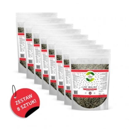 NuVena Herbs Zestaw 8 x 1 kg - Liść Maliny (Rubus idaeus)