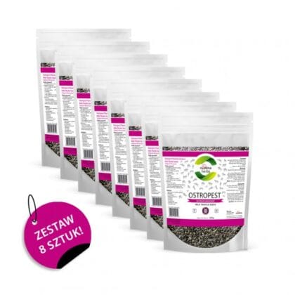 NuVena Herbs Zestaw 8 x 1 kg - Ostropest plamisty, całe ziarno (Silybum marianum)