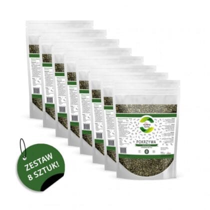 NuVena Herbs Zestaw 8 x 1 kg - Pokrzywa zwyczajna (Urtica dioica)