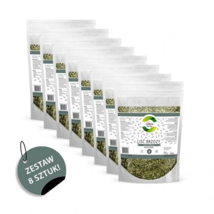 NuVena Herbs Zestaw 8 x 1 kg - Suszone liście brzozy (Betula pendula)