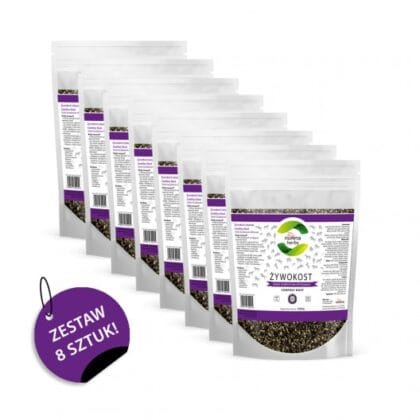 NuVena Herbs Zestaw 8 x 1 kg - Żywokost lekarski korzeń (Radix Symphytum officinale)