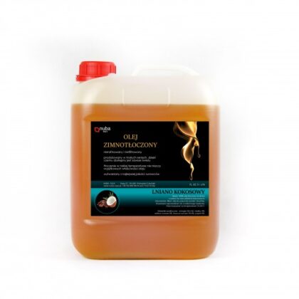 Nuba Olej Lniano-Kokosowy 5l - tłoczony na zimno olej dla koni