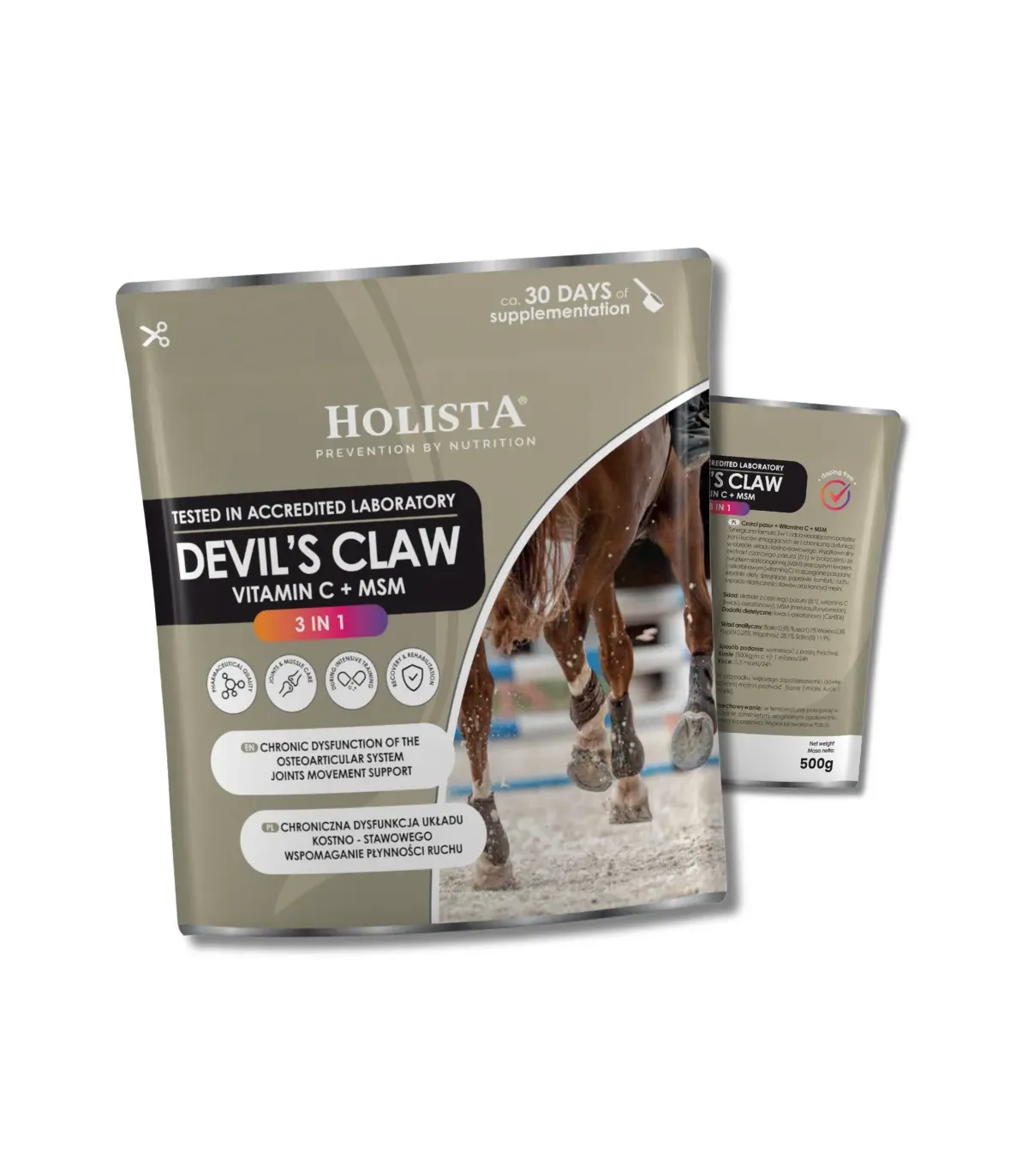 Holista Czarci Pazur 3w1- MSM + Vit C 500g - schorzenia aparatu ruchu