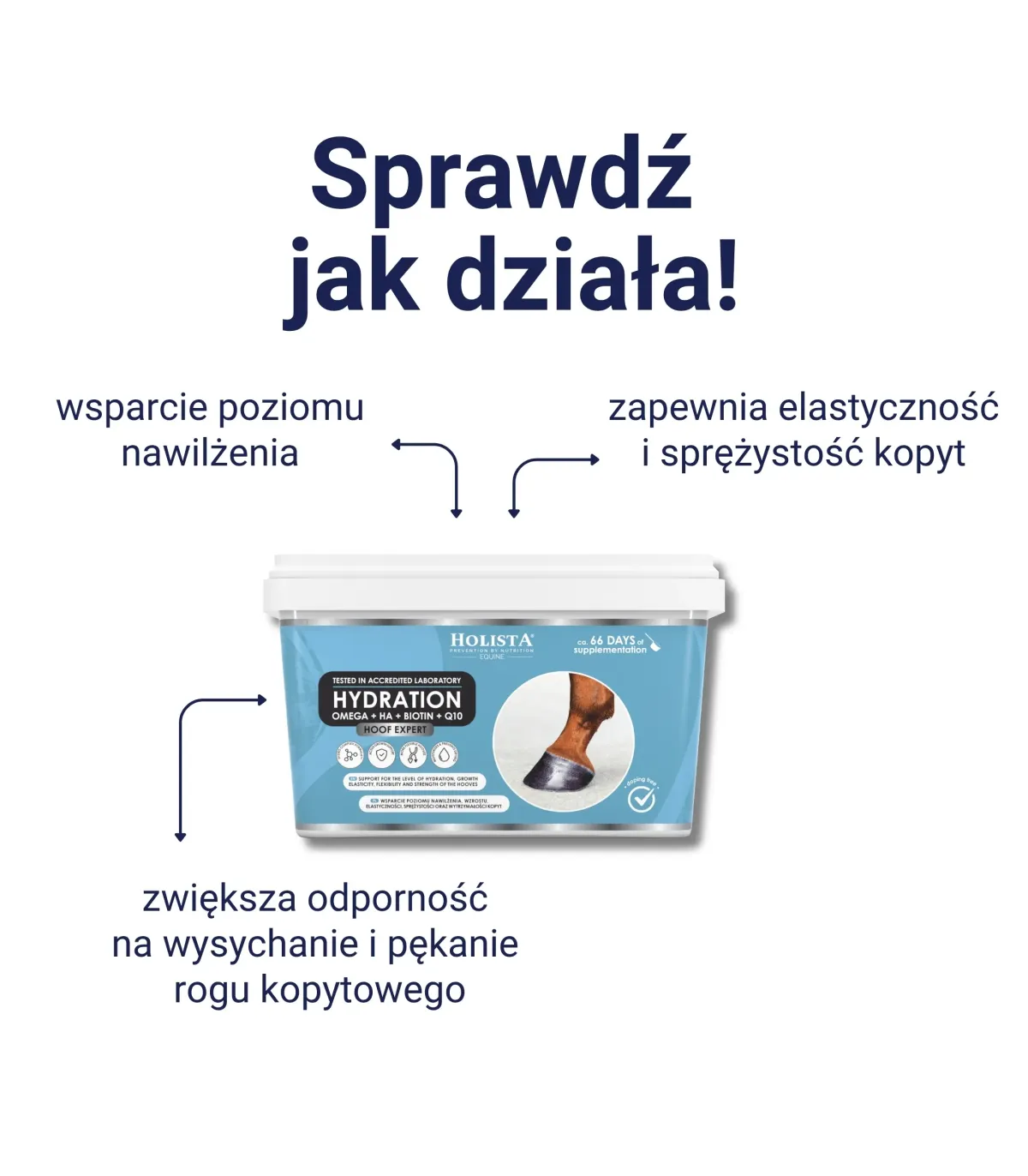 Holista Hoof Expert Hydration - nawilża i uelastycznia kopyta - działanie