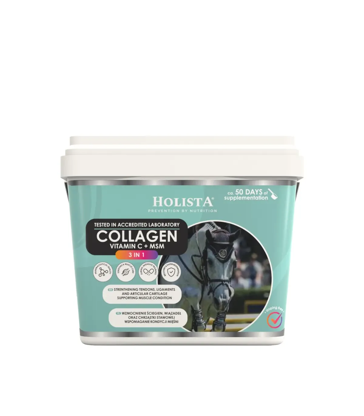 Holista kolagen 3w1 Vit C + MSM 800 g - wzmocnienie struktury ścięgien i stawów