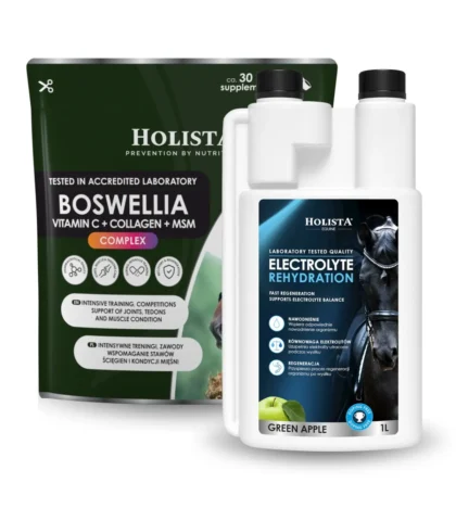 Zestaw Holista Equine Elektrolity & Boswellia - Rehydration 1l + Boswellia Serrata Complex 500g